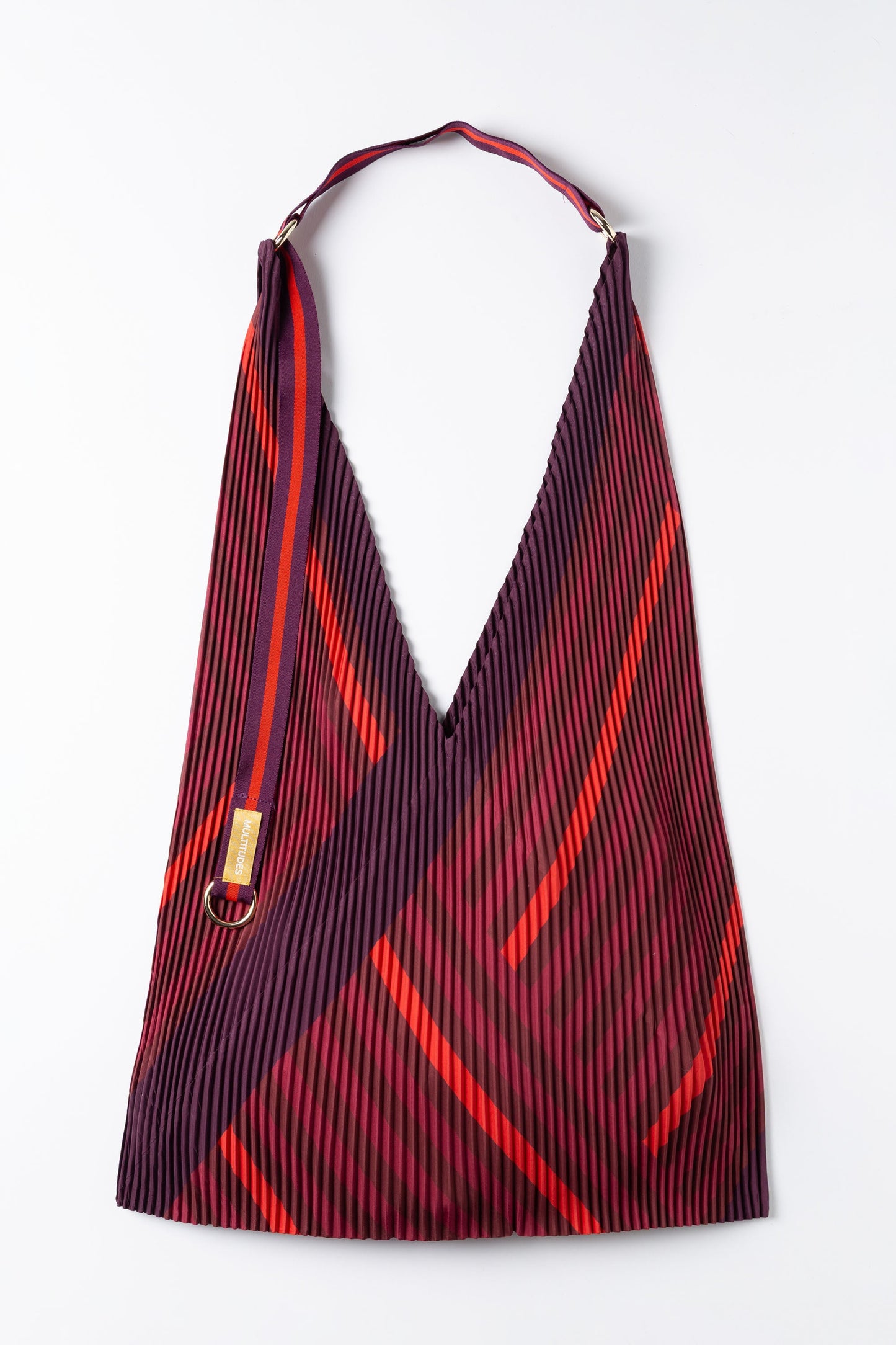 Multitudes - Τσάντα Y Πλισέ «Stefania» & Pochette από Σατέν 30x60 εκ.