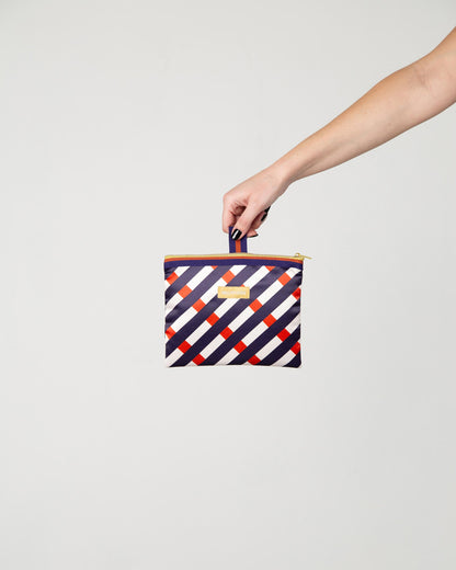 Multitudes - Τσάντα Y Πλισέ «Sophia Terracotta» & Pochette από Σατέν 30x60 εκ.