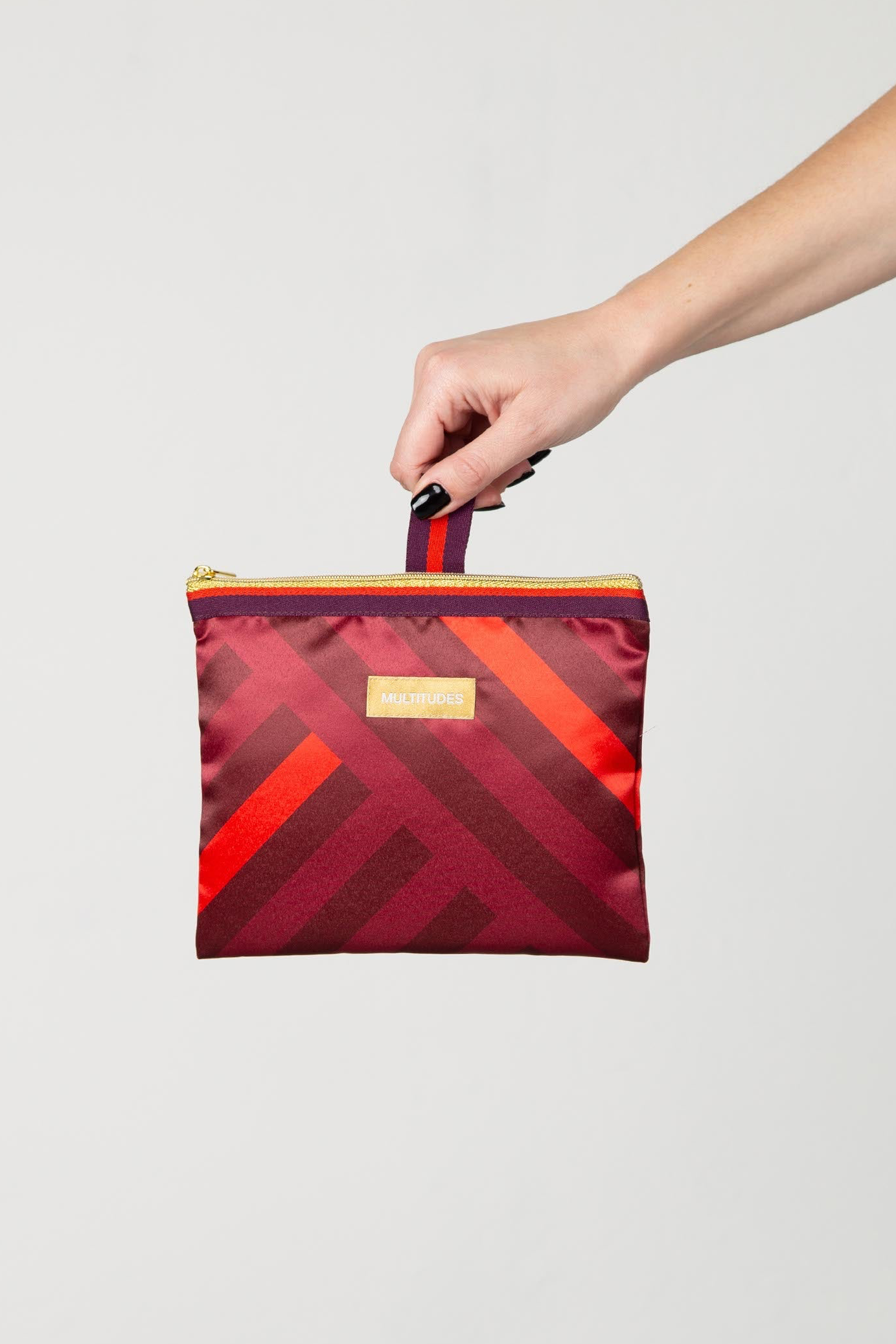 Multitudes - Τσάντα Y Πλισέ «Stefania» & Pochette από Σατέν 30x60 εκ.