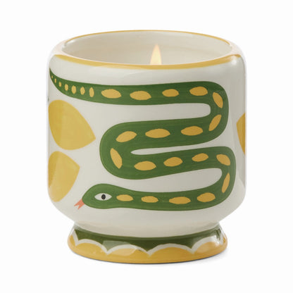 Paddywax A dopo Snake - Κεραμικό κερί σόγιας, Wild Lemongrass 226gr & Σπίρτα 75 τεμ