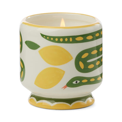Paddywax A dopo Snake - Κεραμικό κερί σόγιας, Wild Lemongrass 226gr & Σπίρτα 75 τεμ