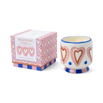 Paddywax A dopo Hearts - Κεραμικό κερί σόγιας, Rosewood Vanilla 226gr