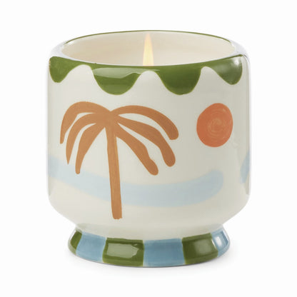 Paddywax A dopo Palm Tree - Κεραμικό κερί σόγιας, Lush Palms 226gr & Σπίρτα 75 τεμ