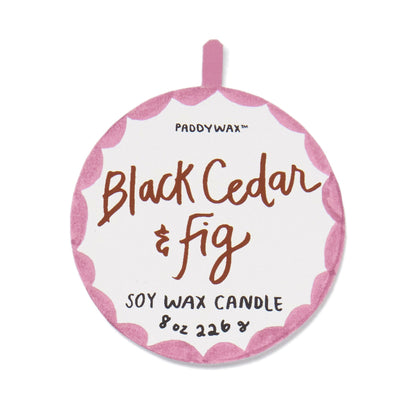 Paddywax A dopo Tiger - Κεραμικό κερί σόγιας, Black Cedar & Fig 226gr & Σπίρτα 75 τεμ