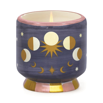 Paddywax A dopo  Moon Phases - Κεραμικό κερί σόγιας, Jasmine & Rose 226gr & Σπίρτα 75 τεμ