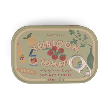 Paddywax Bistro Heirloom Tomato - Φυτικό Κερί 127gr σε μεταλλικό δοχείο-κονσέρβα Tomato