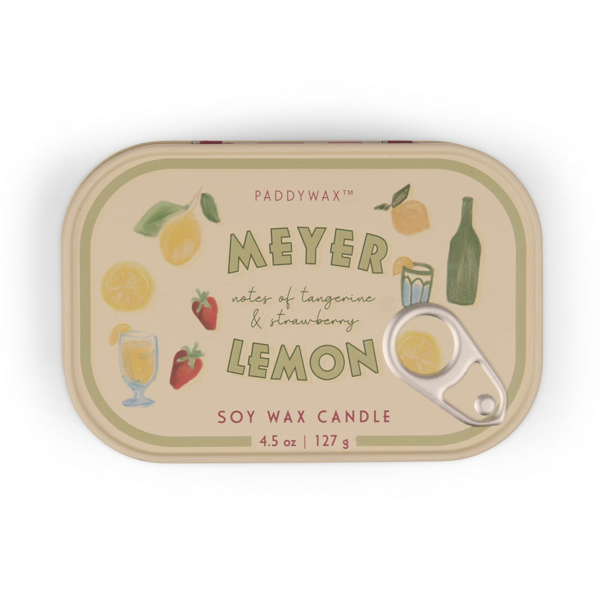 Paddywax Bistro Lemon - Φυτικό Κερί 127gr σε μεταλλικό δοχείο-κονσέρβα Meyer Lemon