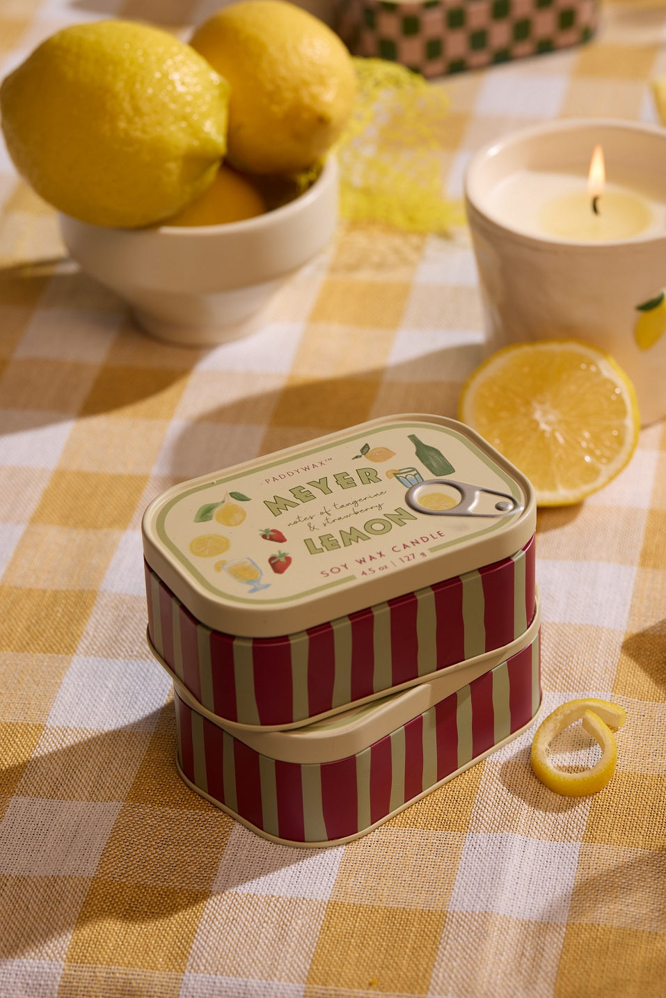 Paddywax Bistro Lemon - Φυτικό Κερί 127gr σε μεταλλικό δοχείο-κονσέρβα Meyer Lemon