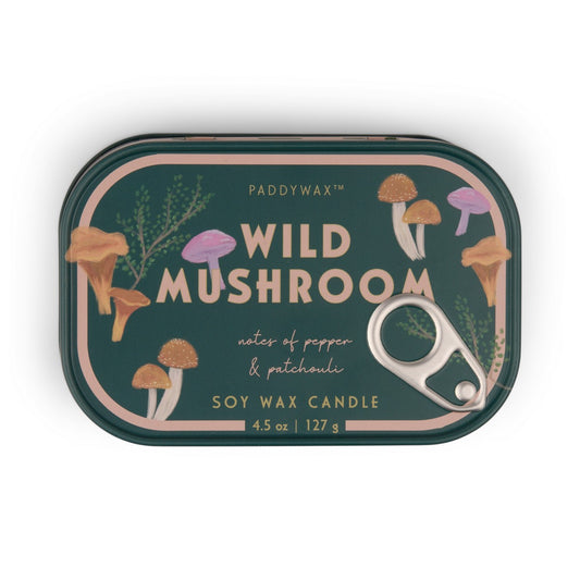 Paddywax Bistro Wild Mushroom - Φυτικό Κερί 127gr σε μεταλλικό δοχείο-κονσέρβα, Mushroom