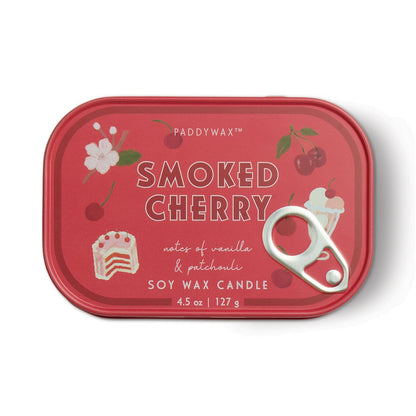 Paddywax Bistro Smoked Cherry - Φυτικό Κερί 127gr σε μεταλλικό δοχείο-κονσέρβα cherry