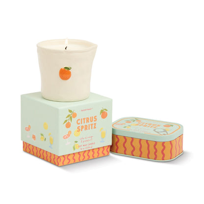 Paddywax Bistro Citrus Spritz - Φυτικό Κερί 127gr σε μεταλλικό δοχείο-κονσέρβα orange