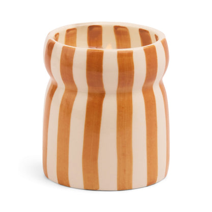 Paddywax Cabana Sienna Sunset - Φυτικό Κερί 184gr σε πορτοκαλί ριγέ κεραμικό δοχείο