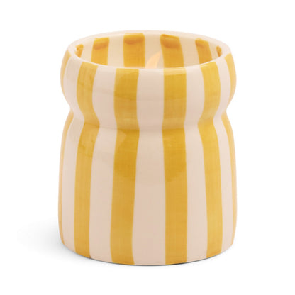 Paddywax Cabana Gold Coast - Φυτικό Κερί 184gr σε κίτρινο ριγέ κεραμικό δοχείο