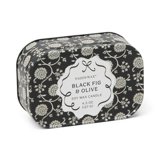 Paddywax Cherie - Black Fig & Olive Φυτικό Κερί 127gr σε μεταλλικό δοχείο-κονσέρβα