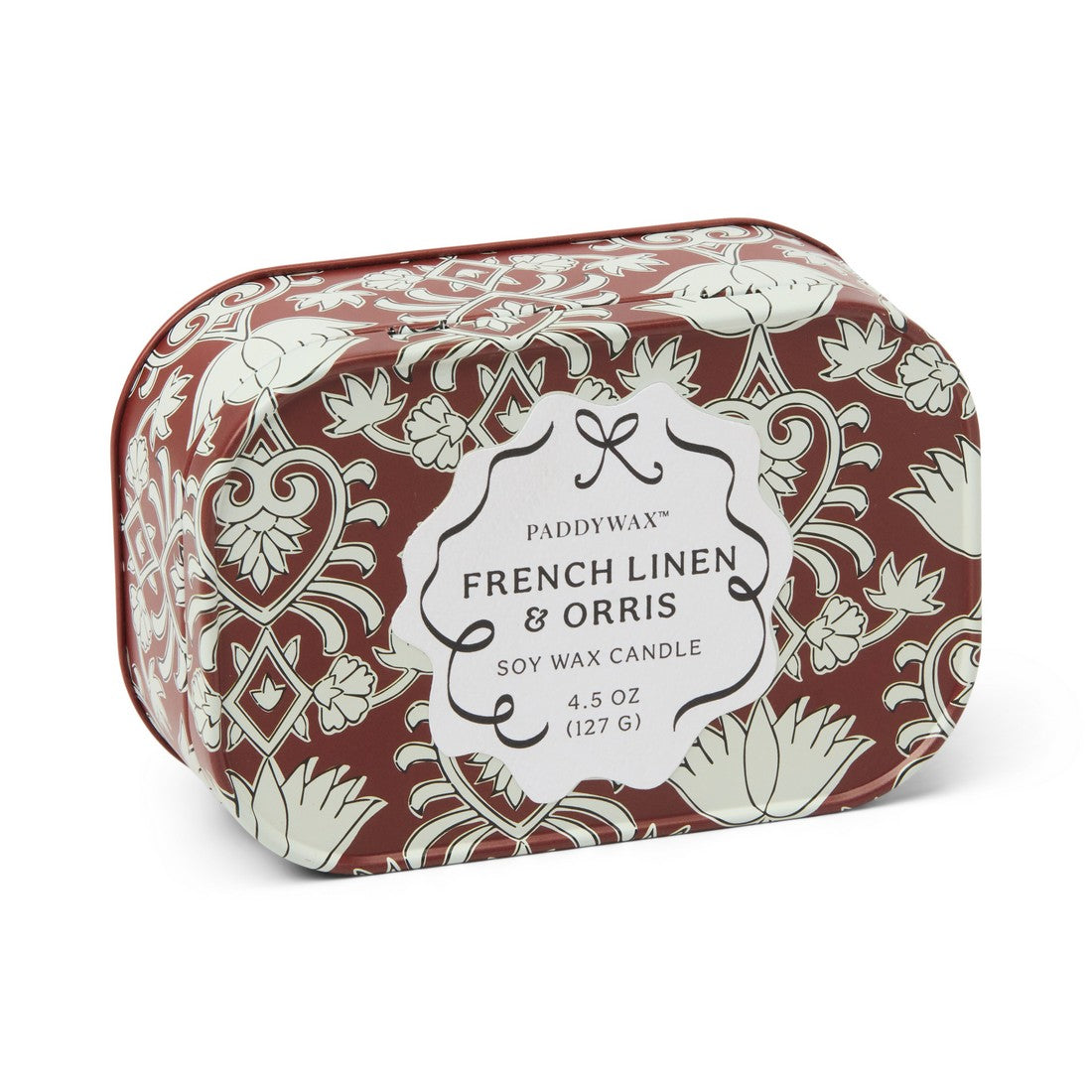 Paddywax Cherie - French Linen & Orris Φυτικό Κερί 127gr σε μεταλλικό δοχείο-κονσέρβα