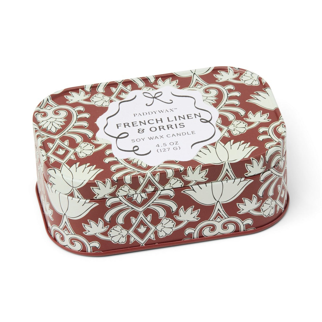 Paddywax Cherie - French Linen & Orris Φυτικό Κερί 127gr σε μεταλλικό δοχείο-κονσέρβα