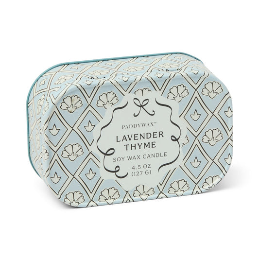 Paddywax Cherie - Lavender & Thyme Φυτικό Κερί 127gr σε μεταλλικό δοχείο-κονσέρβα