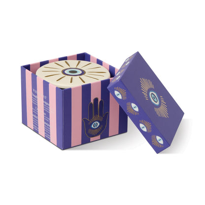 Paddywax Charmed Evil Eye Incense & Smoke - κερί σόγιας σε μπλε γυάλινο δοχείο 226gr,