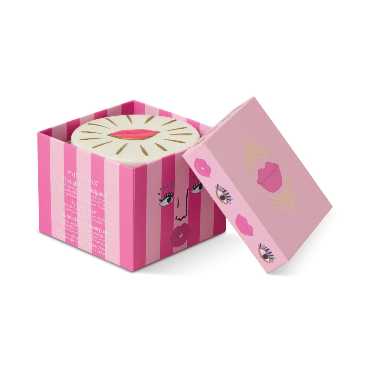 Paddywax Charmed Smoked Cherry - κερί σόγιας σε ροζ γυάλινο δοχείο 226gr