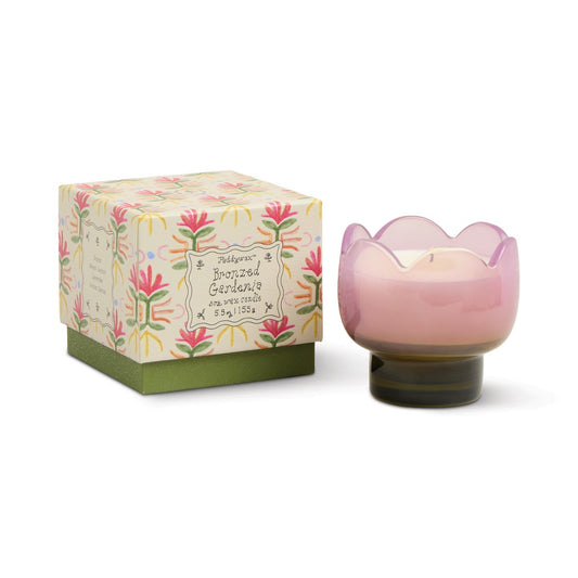 Paddywax Tulip - κερί σόγιας σε γυάλινο δοχείο, Bronzed Gardenia 155gr