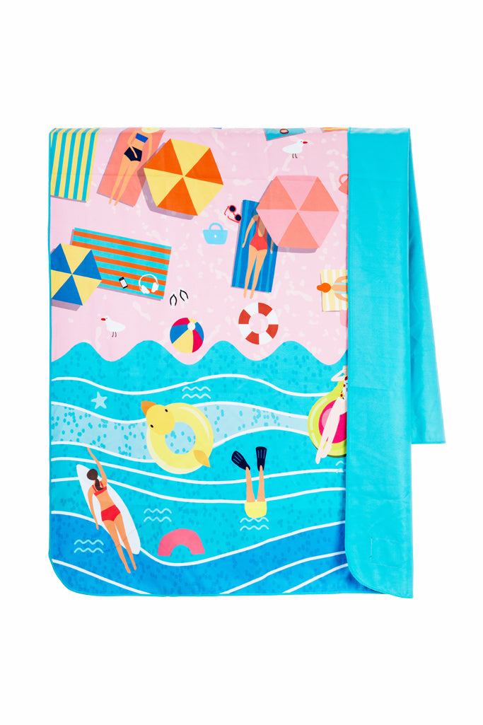 Teeter Totter - Meet at the Beach Οικολογική Quick Dry Πετσέτα Microfiber από Ανακυκλωμένο PET με τσαντάκι μεταφοράς