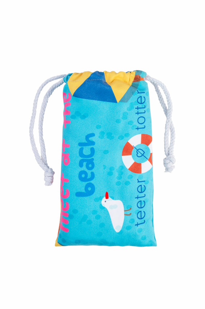 Teeter Totter - Meet at the Beach Οικολογική Quick Dry Πετσέτα Microfiber από Ανακυκλωμένο PET με τσαντάκι μεταφοράς
