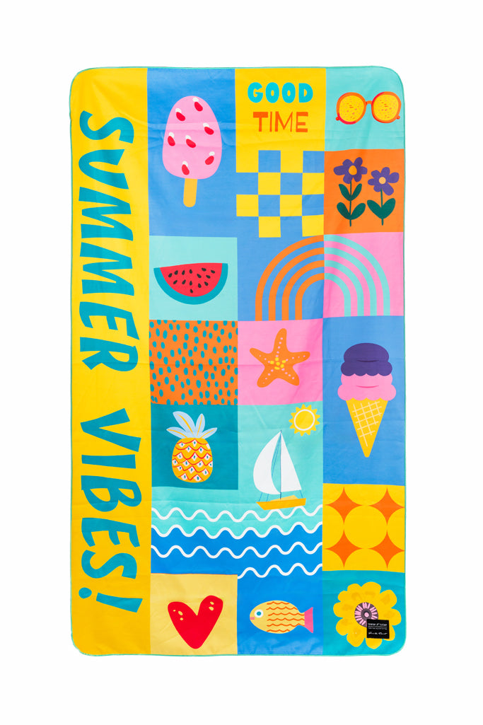Teeter Totter - Summer Vibes Οικολογική Quick Dry Πετσέτα Microfiber από Ανακυκλωμένο PET με τσαντάκι μεταφοράς