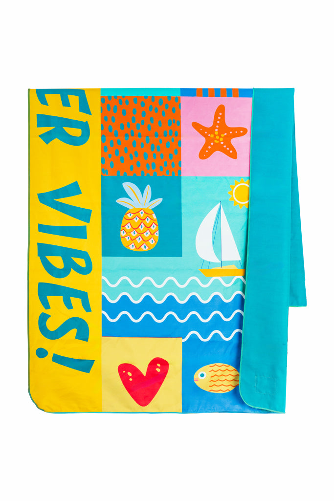 Teeter Totter - Summer Vibes Οικολογική Quick Dry Πετσέτα Microfiber από Ανακυκλωμένο PET με τσαντάκι μεταφοράς
