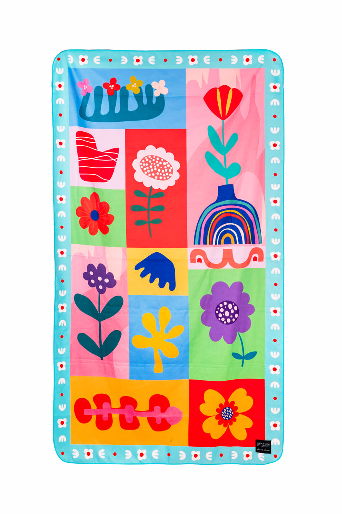 Teeter Totter - Flower Οικολογική Quick Dry Πετσέτα Microfiber από Ανακυκλωμένο PET με τσαντάκι μεταφοράς