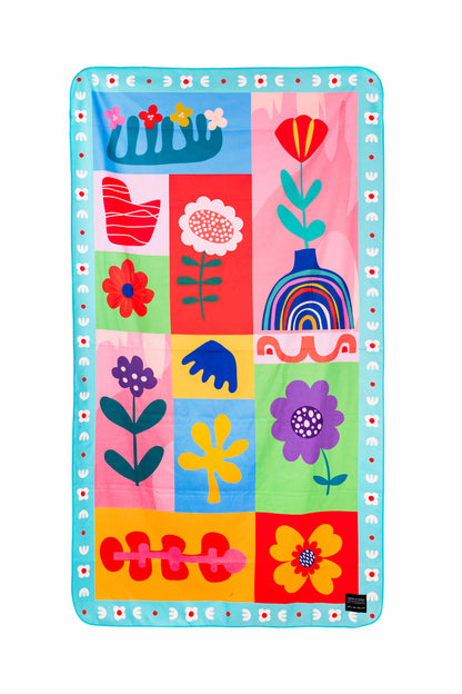 Teeter Totter - Flower Οικολογική Quick Dry Πετσέτα Microfiber από Ανακυκλωμένο PET με τσαντάκι μεταφοράς