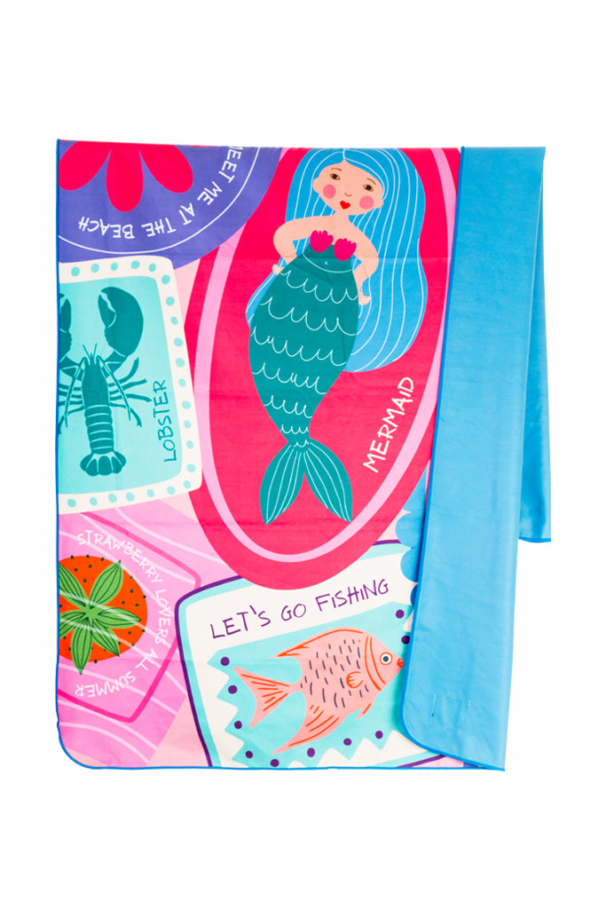 Teeter Totter - Sea Lovers Οικολογική Quick Dry Πετσέτα Microfiber από Ανακυκλωμένο PET με τσαντάκι μεταφοράς