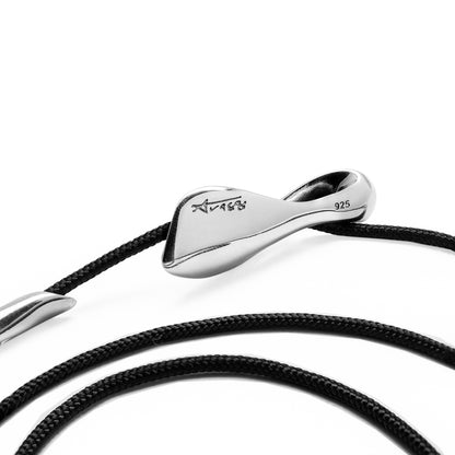 Ava88 - Ασημένιο 925 Unisex Κολιέ με Μοντέρνο Γλυπτό Μενταγιόν Corpus