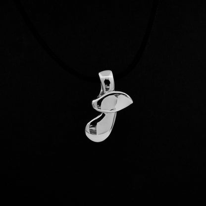 Ava88 - Ασημένιο 925 Unisex Κολιέ με Μοντέρνο Γλυπτό Μενταγιόν Moving Cross