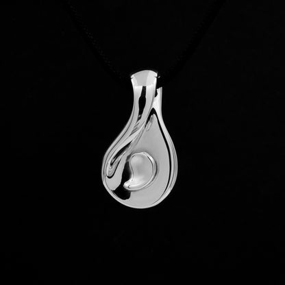 Ava88 - Ασημένιο 925 Unisex Κολιέ με Μοντέρνο Γλυπτό Μενταγιόν Eye