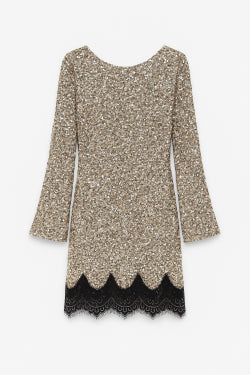 Lumina - Φόρεμα με Παγιέτες & Δαντέλα με Ανοιχτή Πλάτη