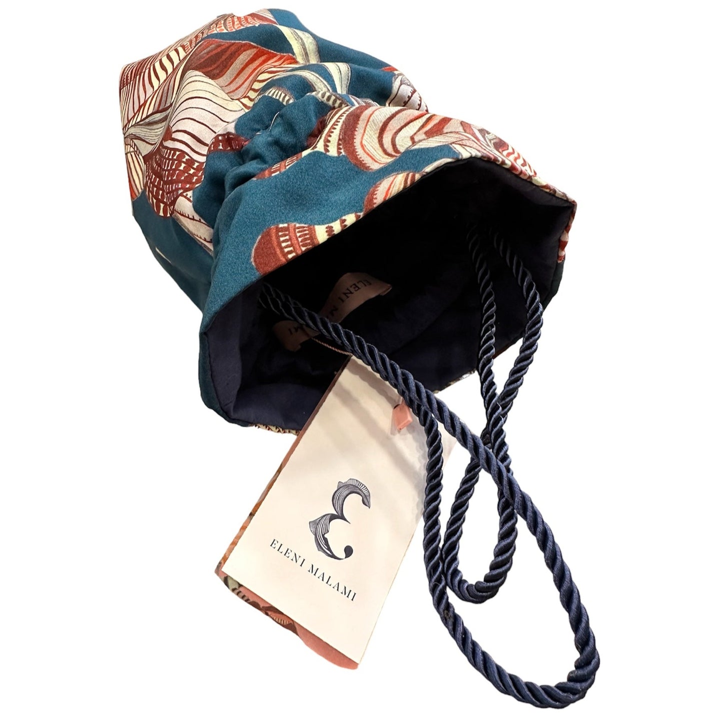 Eleni Malami - Elpis tyrquise Μεταξωτή τσάντα πουγκί