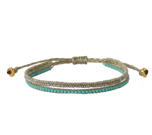 Needs & Pins - Βραχιόλι Διπλό Mini – Τυρκουάζ