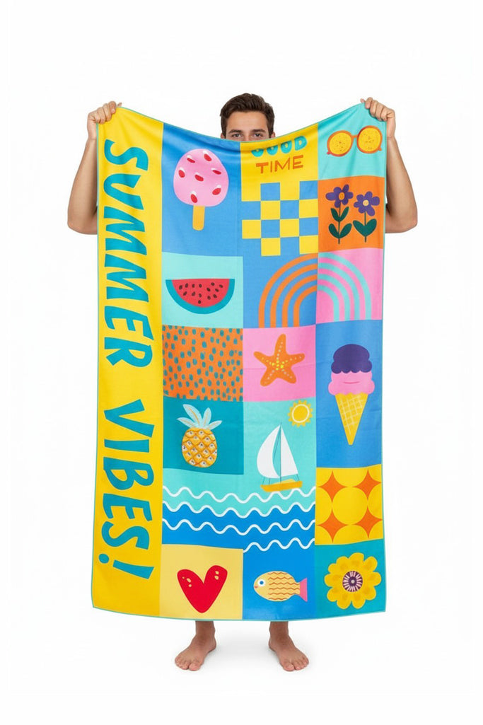 Teeter Totter - Summer Vibes Οικολογική Quick Dry Πετσέτα Microfiber από Ανακυκλωμένο PET με τσαντάκι μεταφοράς