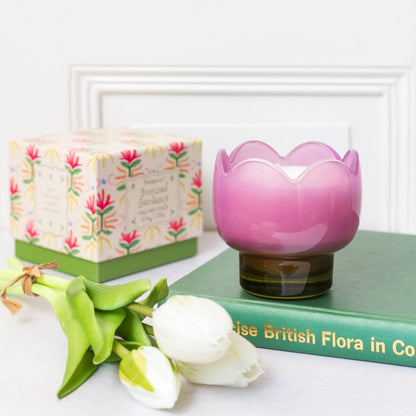 Paddywax Tulip - κερί σόγιας σε γυάλινο δοχείο, Bronzed Gardenia 155gr